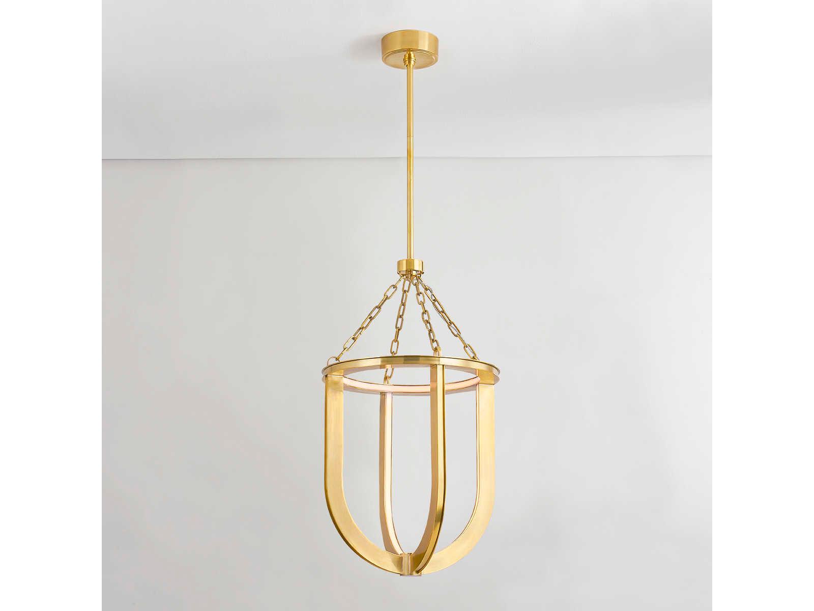 Hudson Valley Tournu 1-Light Aged Brass Geometric Pendant