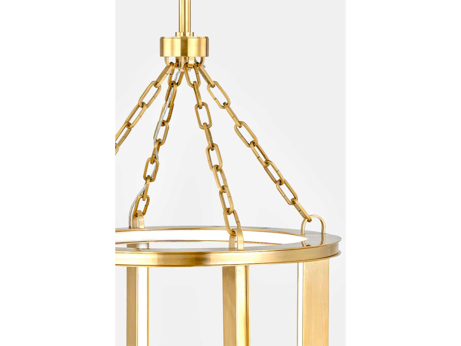 Hudson Valley Tournu 1-Light Aged Brass Geometric Pendant