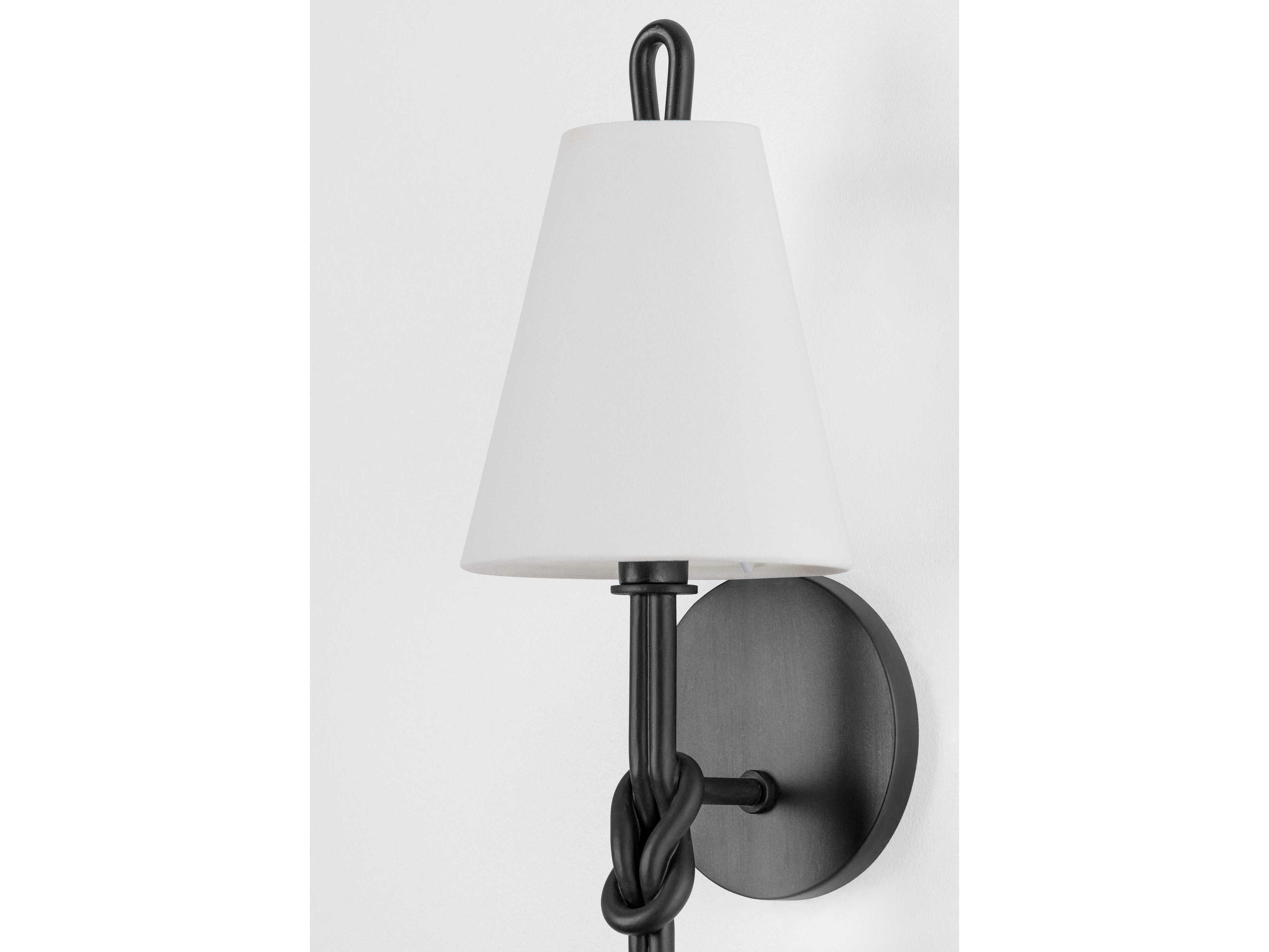 Hudson Valley Alburgh 1-Light Aged Iron Black Wall Sconce