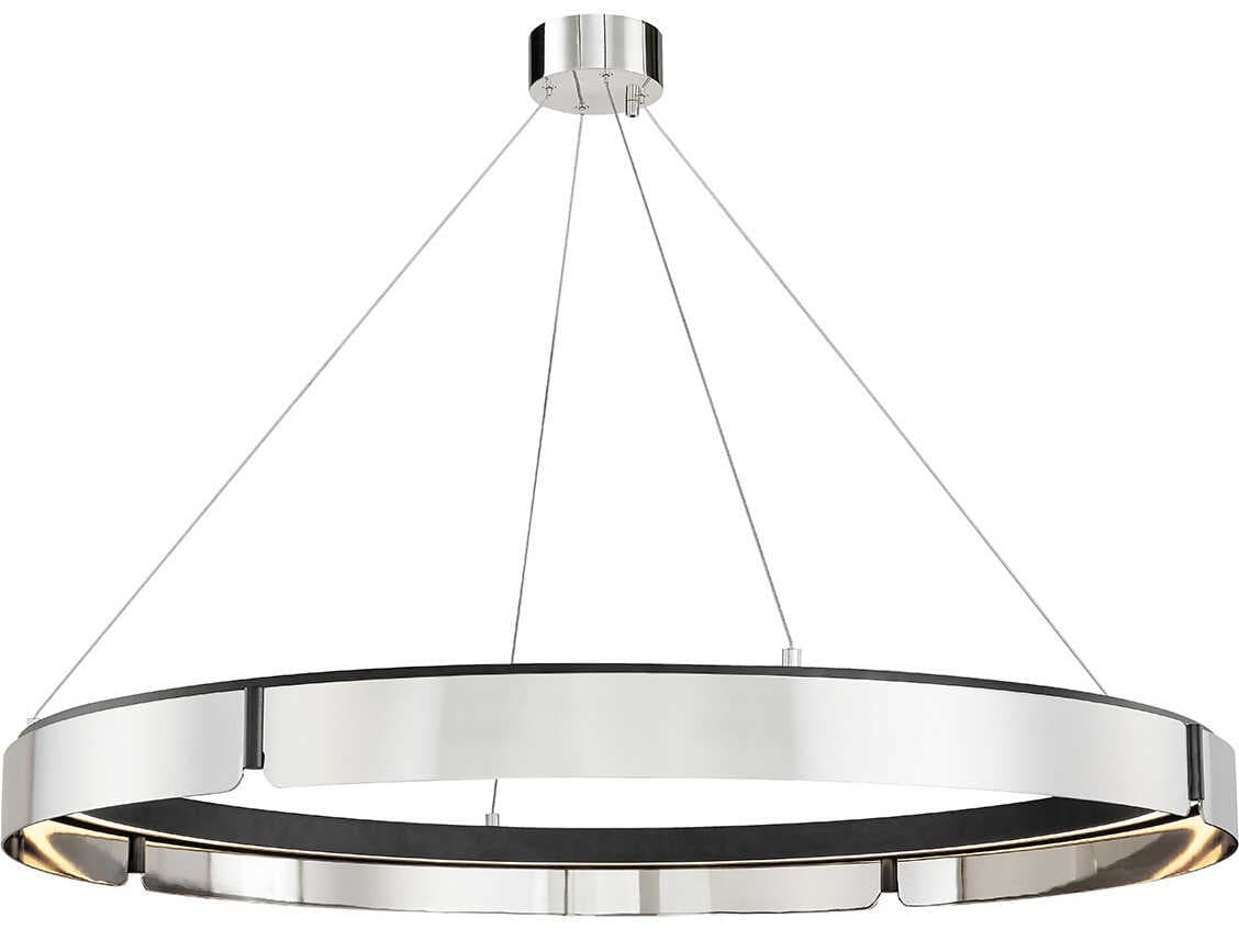 Hudson Valley Tribeca Burnished Nickel Black LED Round Pendant