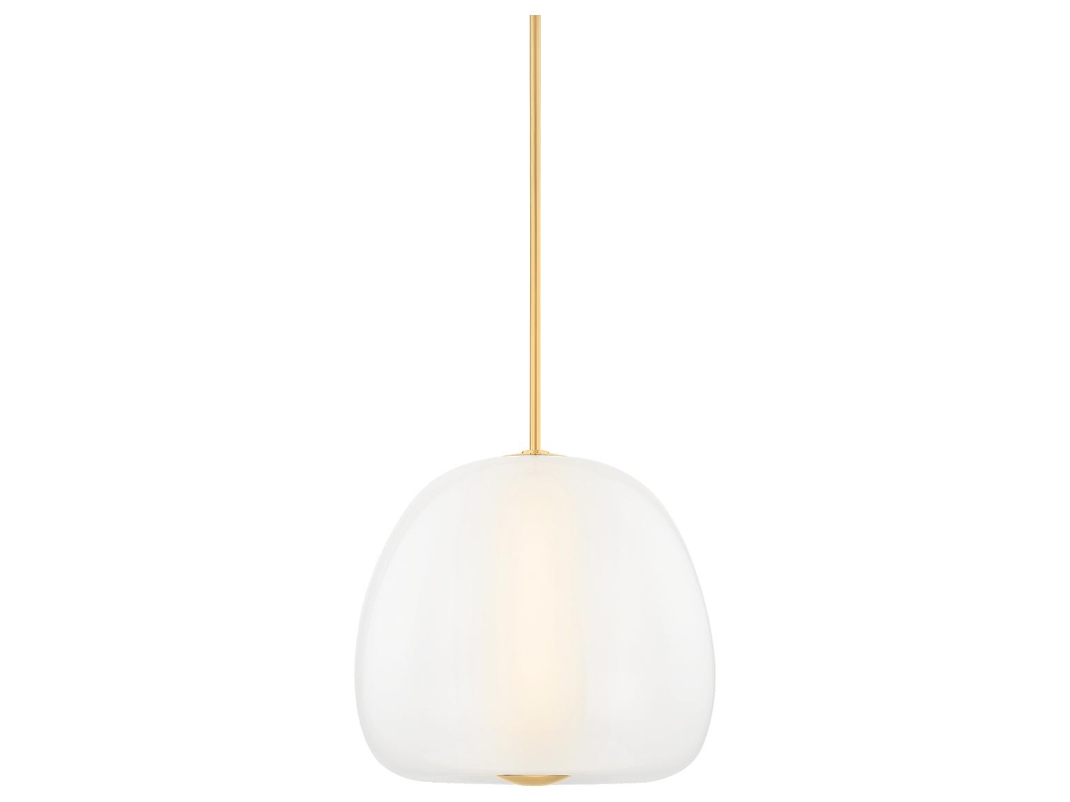 Hudson Valley Scranton 1-Light Aged Brass Pendant