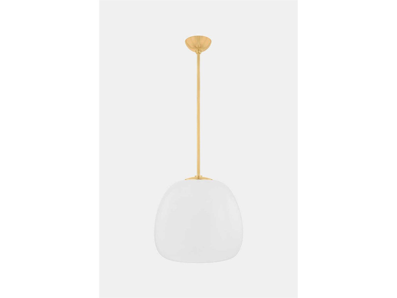 Hudson Valley Scranton 1-Light Aged Brass Pendant