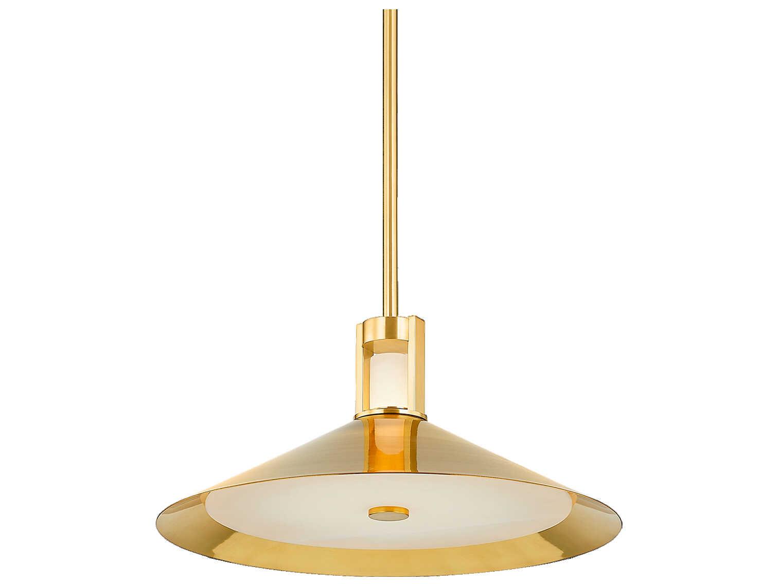 Hudson Valley Clermont 2-Light Aged Brass Pendant
