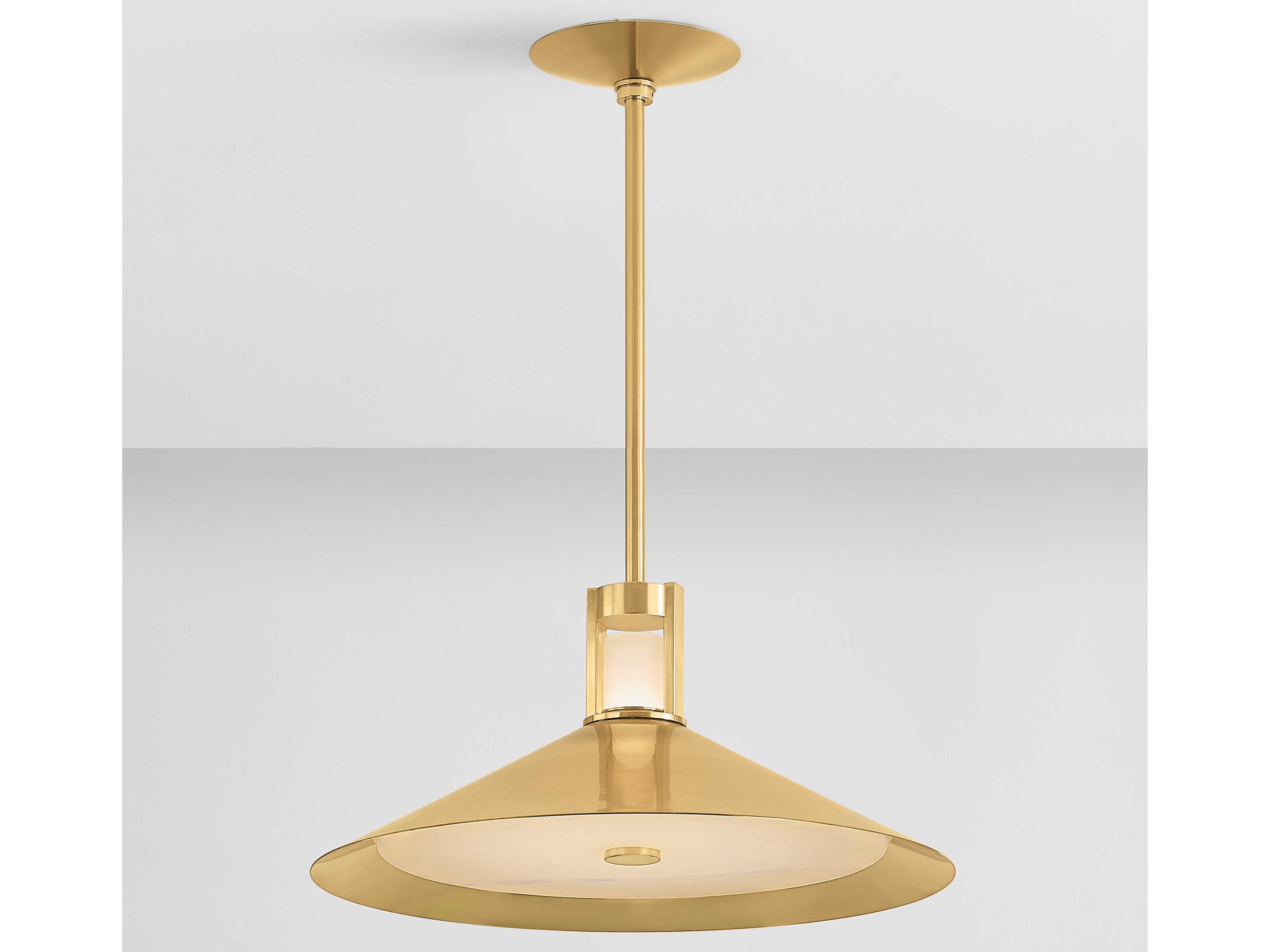 Hudson Valley Clermont 2-Light Aged Brass Pendant
