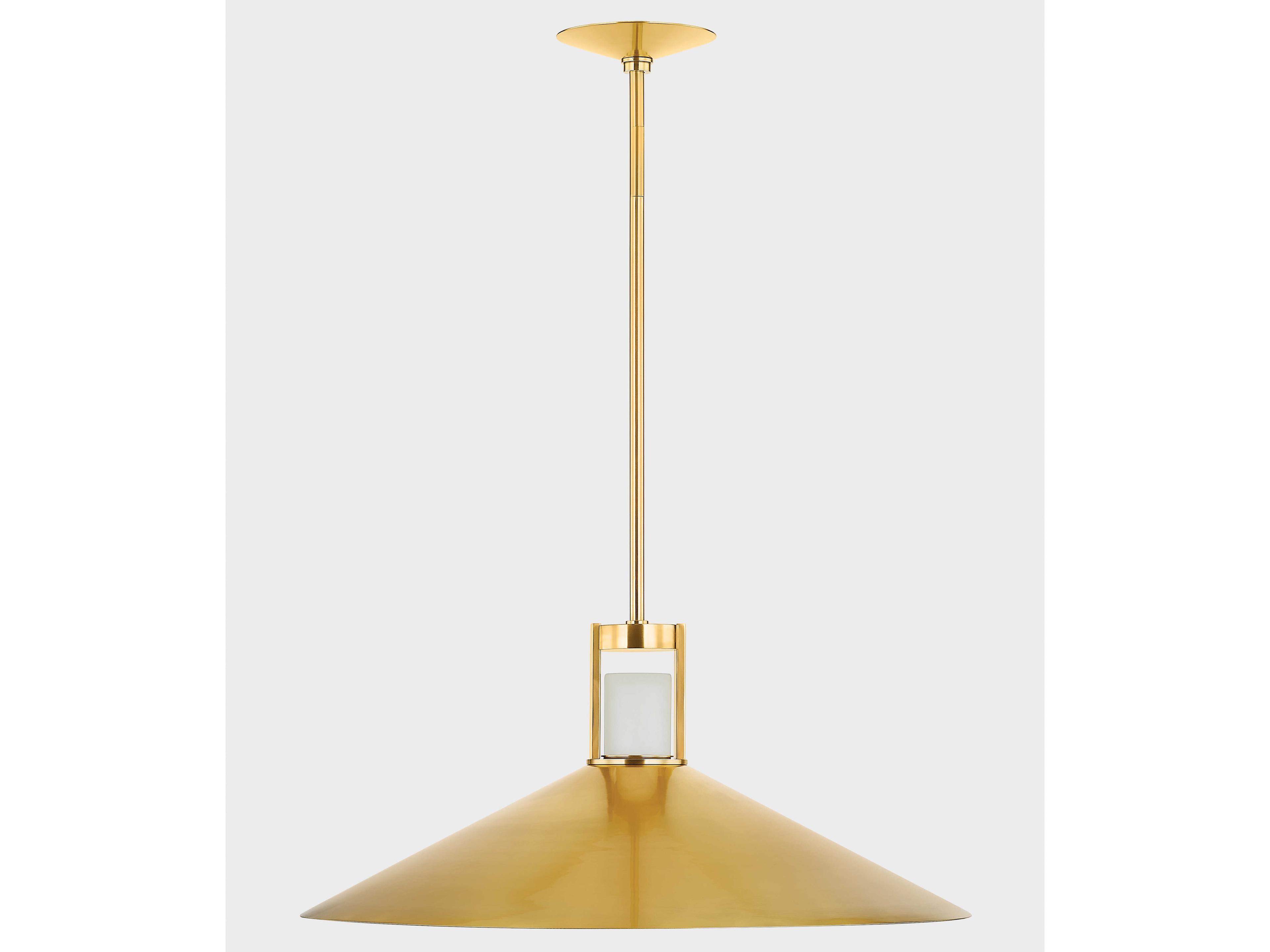 Hudson Valley Clermont 2-Light Aged Brass Pendant