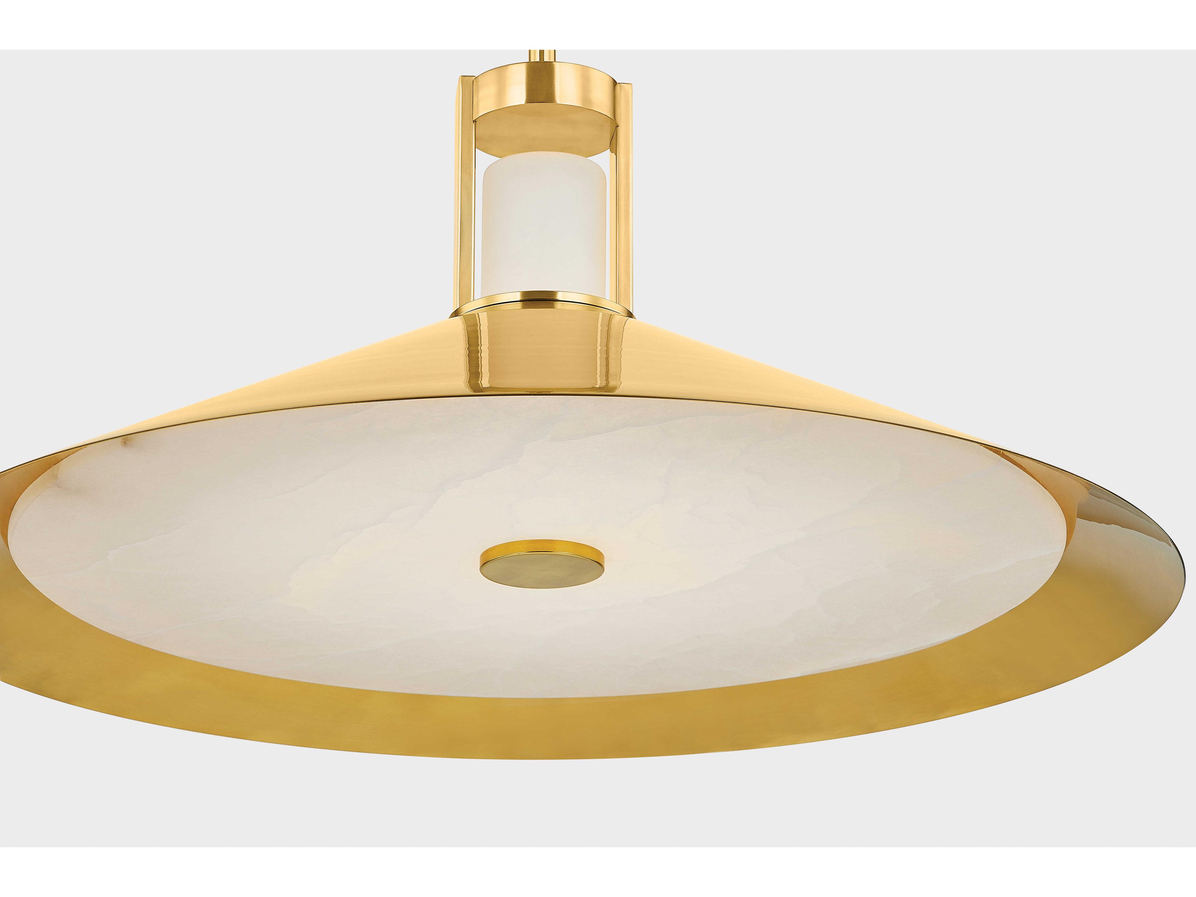 Hudson Valley Clermont 2-Light Aged Brass Pendant