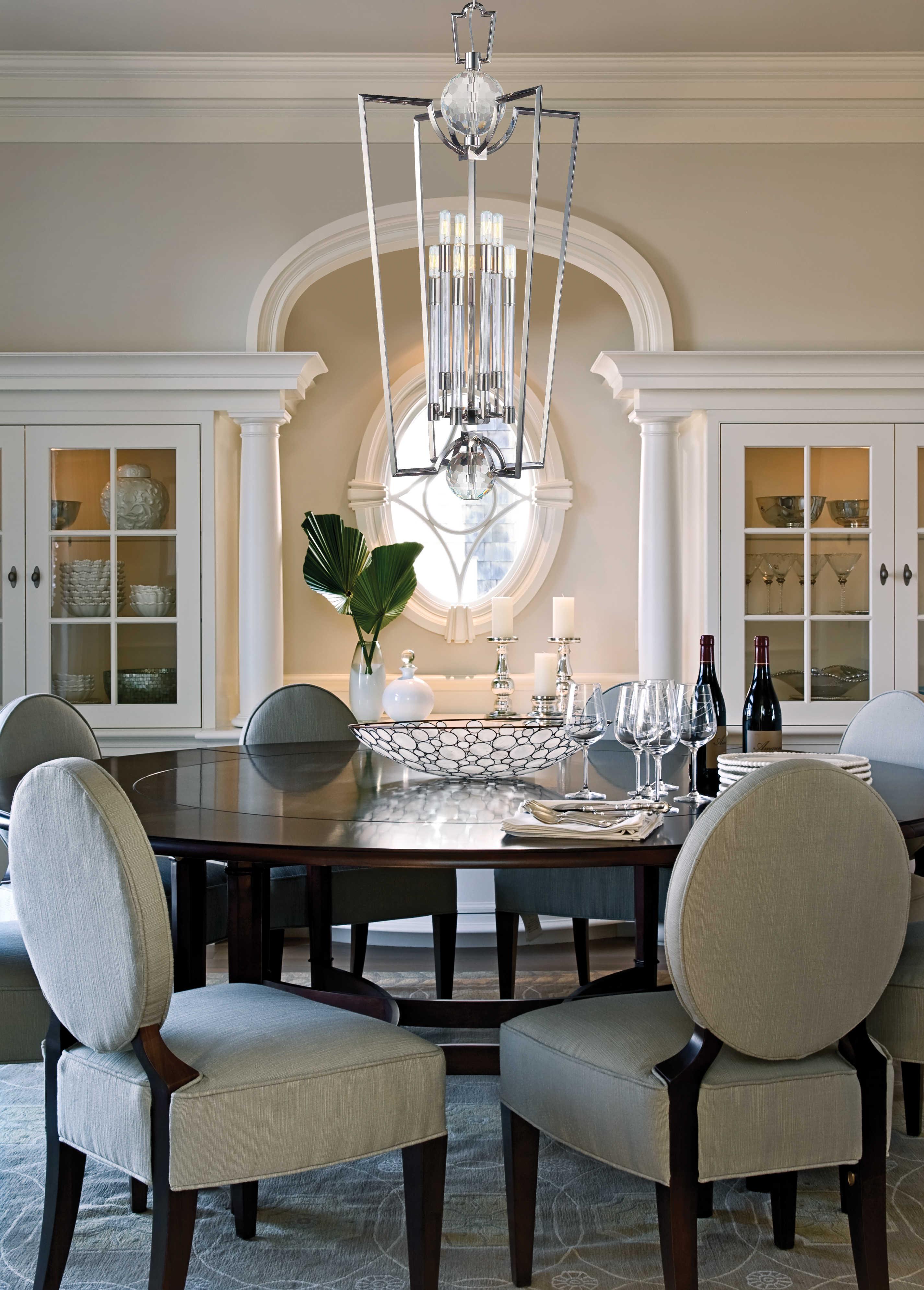 Hudson Valley Waterloo 8-Light Polished Nickel Crystal Candelabra Chandelier