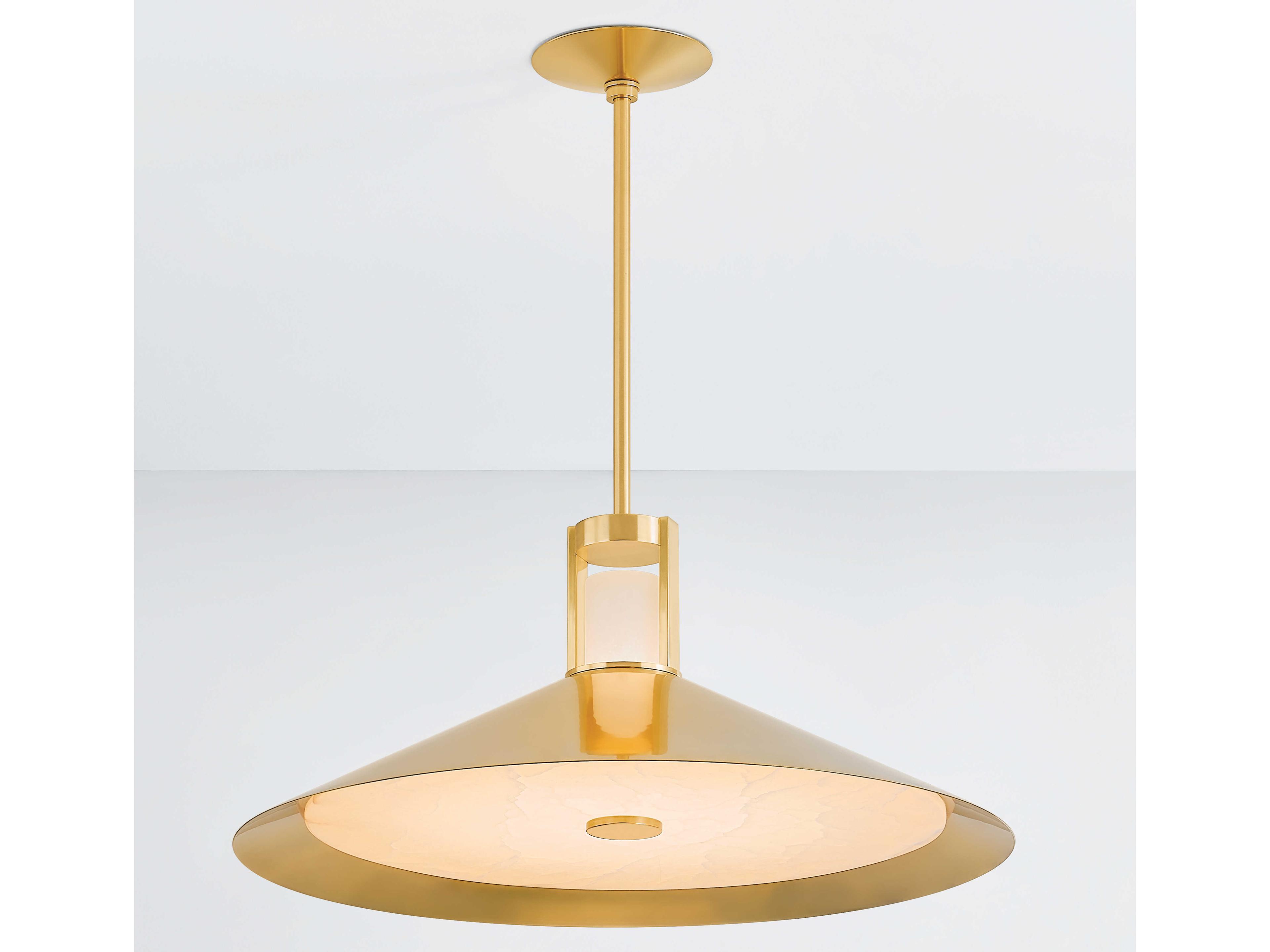 Hudson Valley Clermont 2-Light Aged Brass Pendant