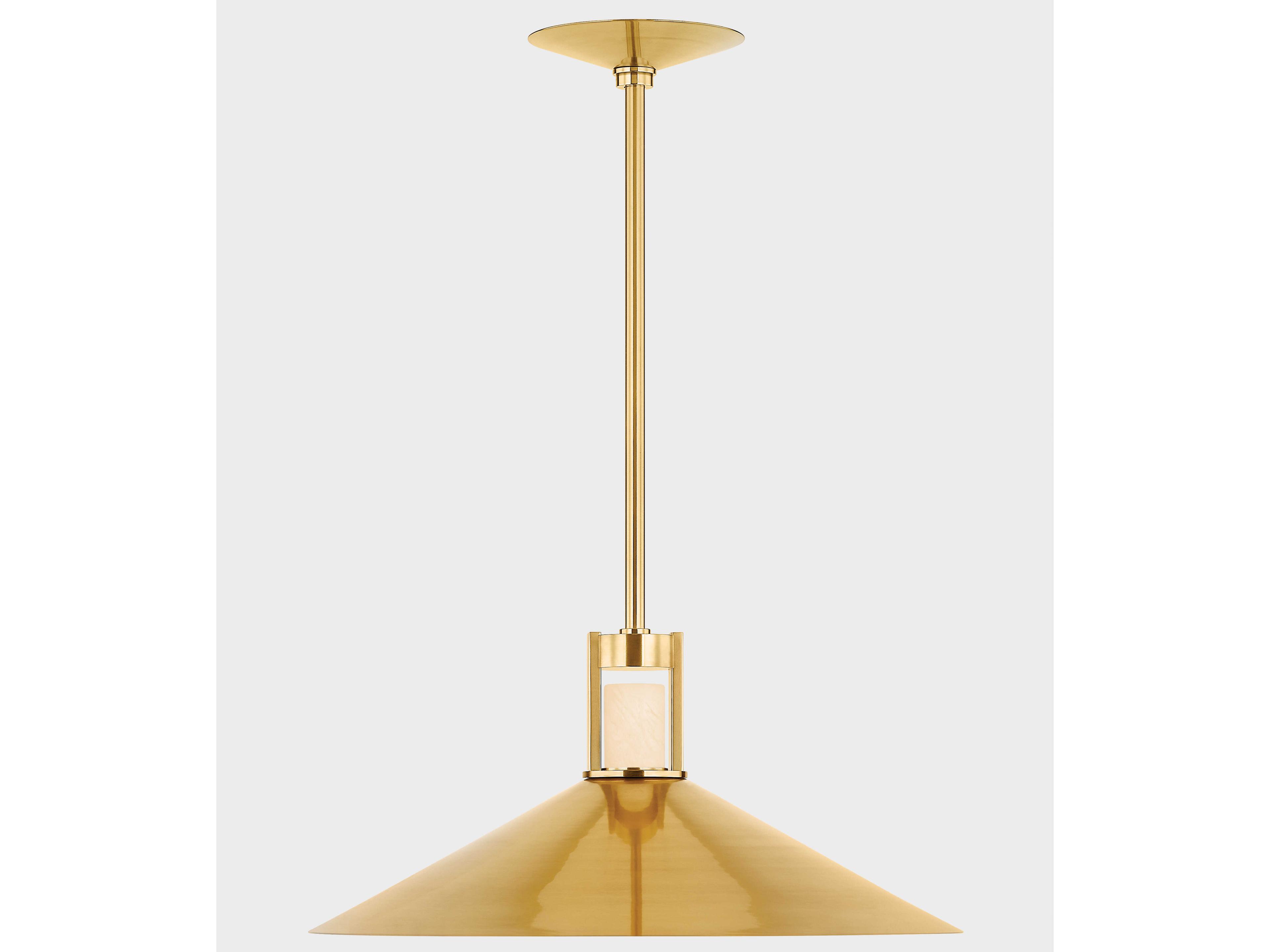 Hudson Valley Clermont 2-Light Aged Brass Pendant