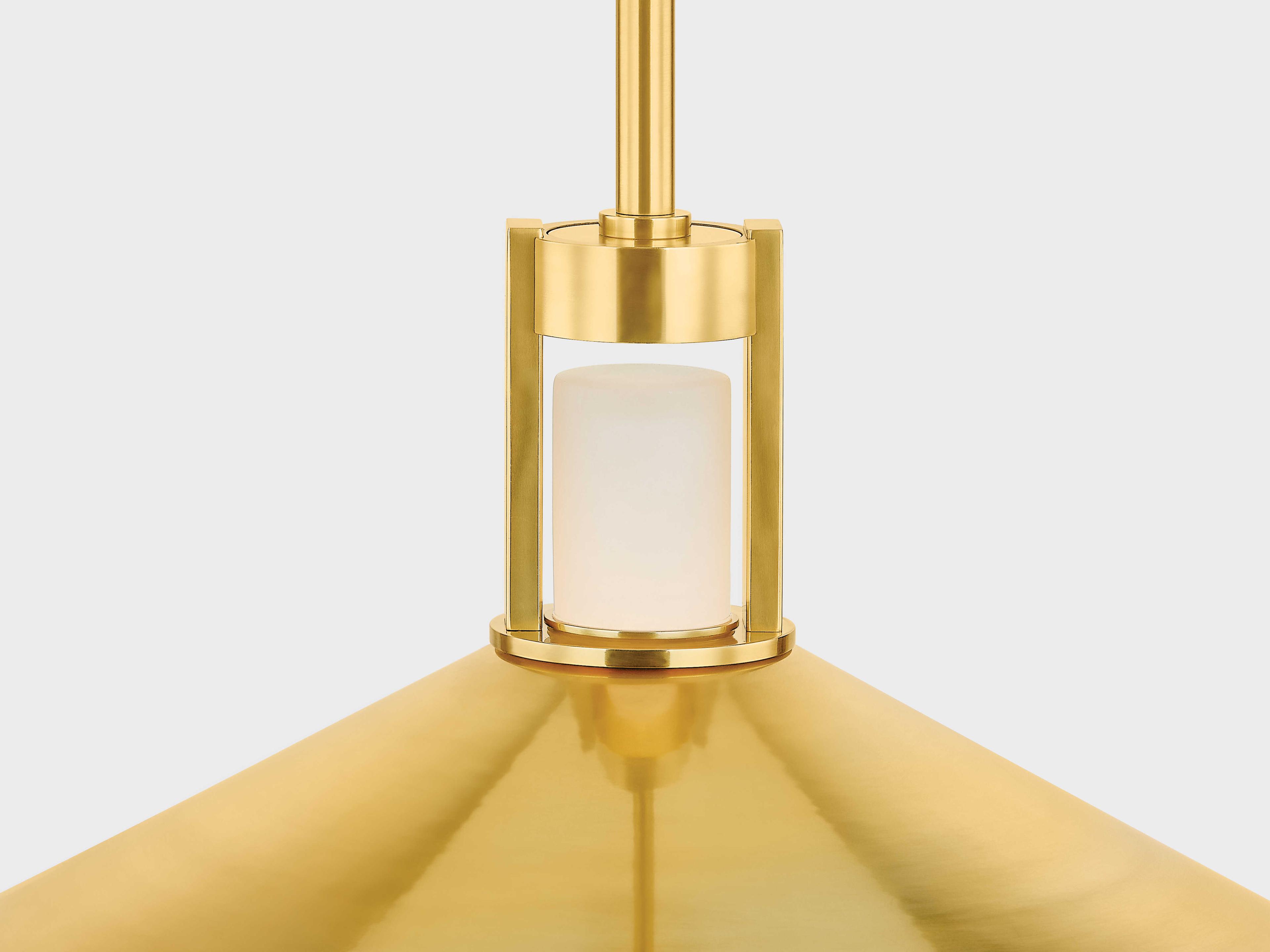 Hudson Valley Clermont 2-Light Aged Brass Pendant