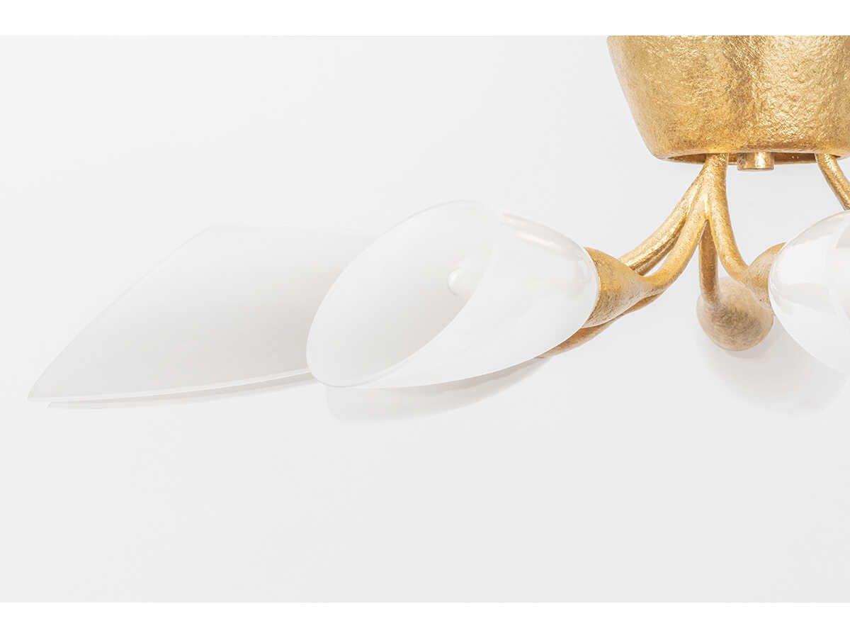 Hudson Valley Enfield 9-Light Vintage Gold Leaf Semi Flush Mount