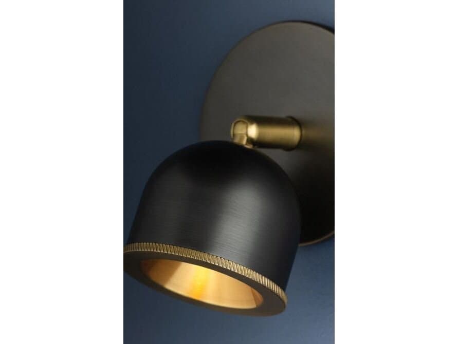 Hudson Valley Tuthill 1-Light Aged Brass Distressed Bronze Bell Flush Mount