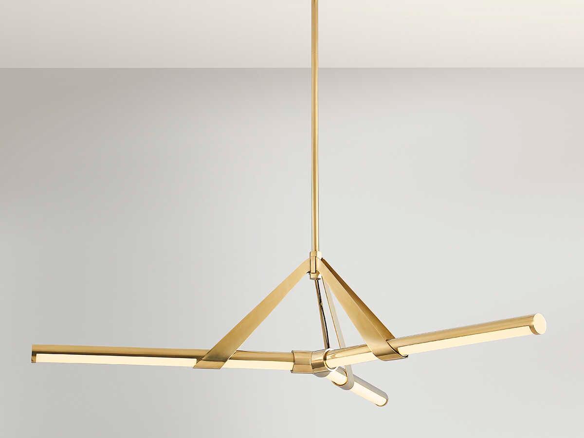 Hudson Valley Jonas 3-Light Aged Brass LED Linear Pendant