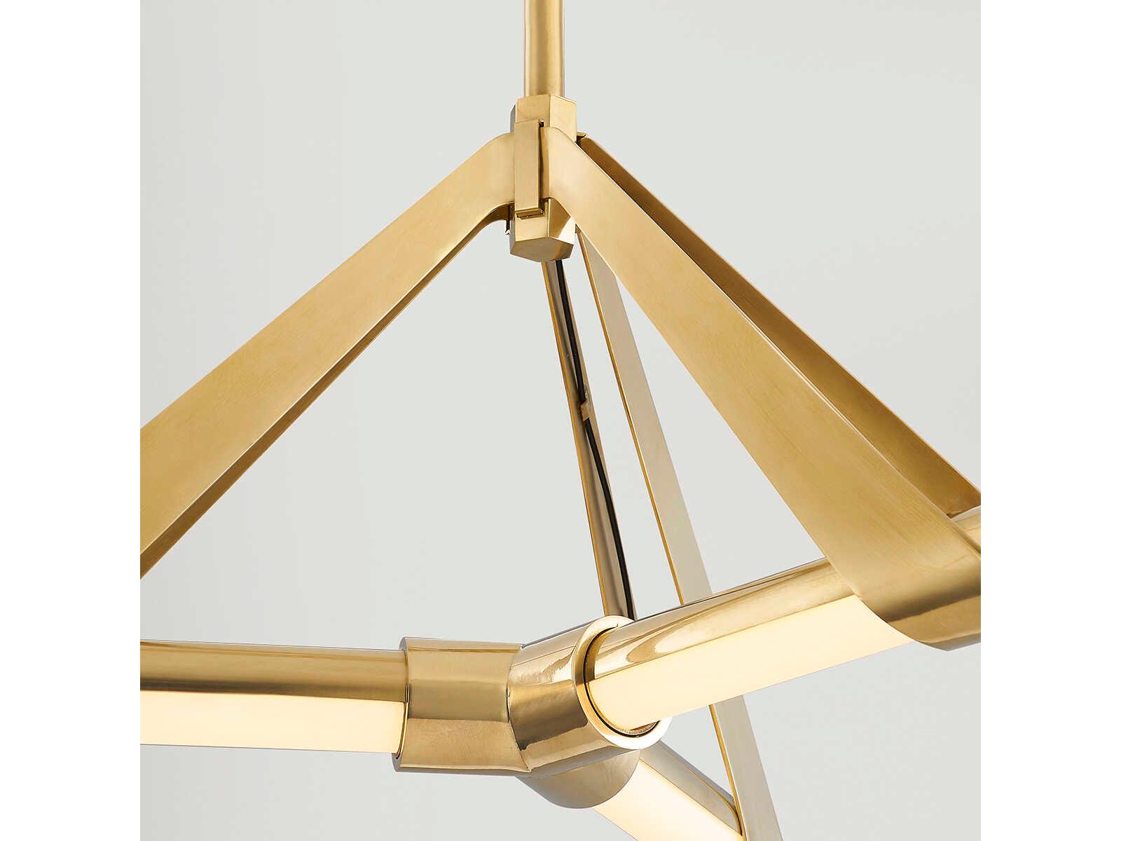 Hudson Valley Jonas 3-Light Aged Brass LED Linear Pendant