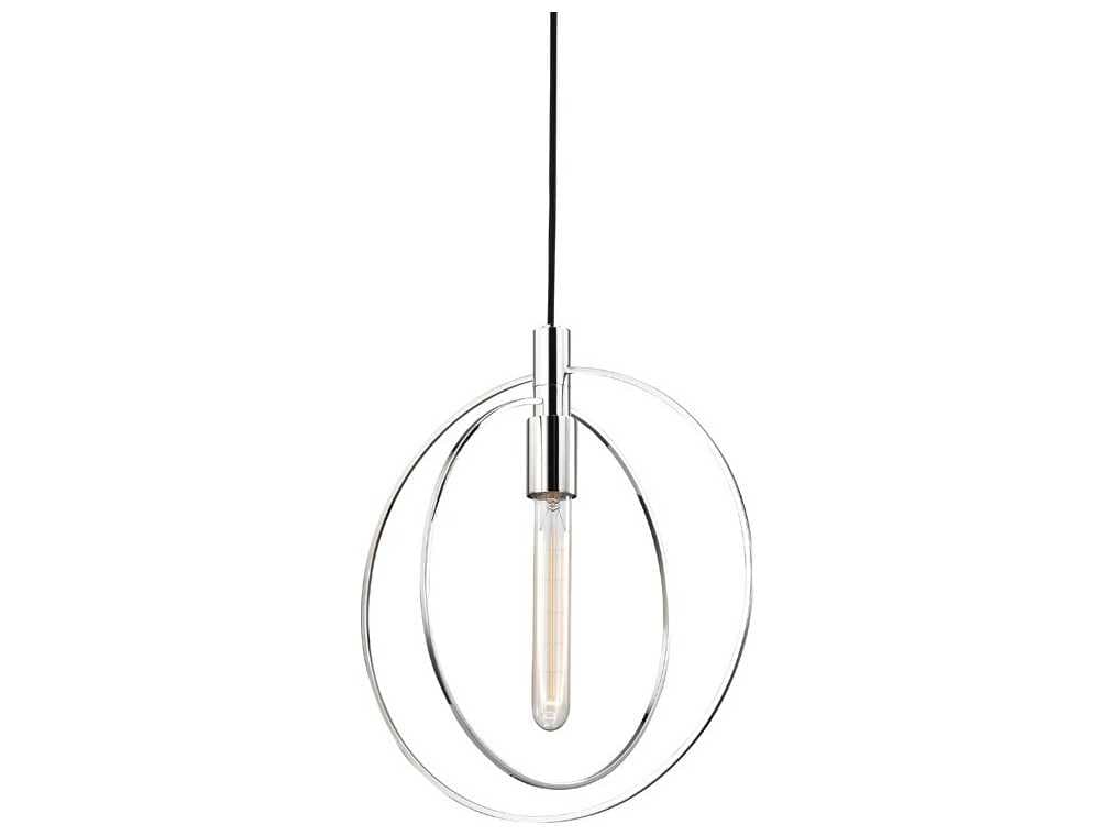 Hudson Valley Masonville 1-Light Polished Nickel Round Pendant