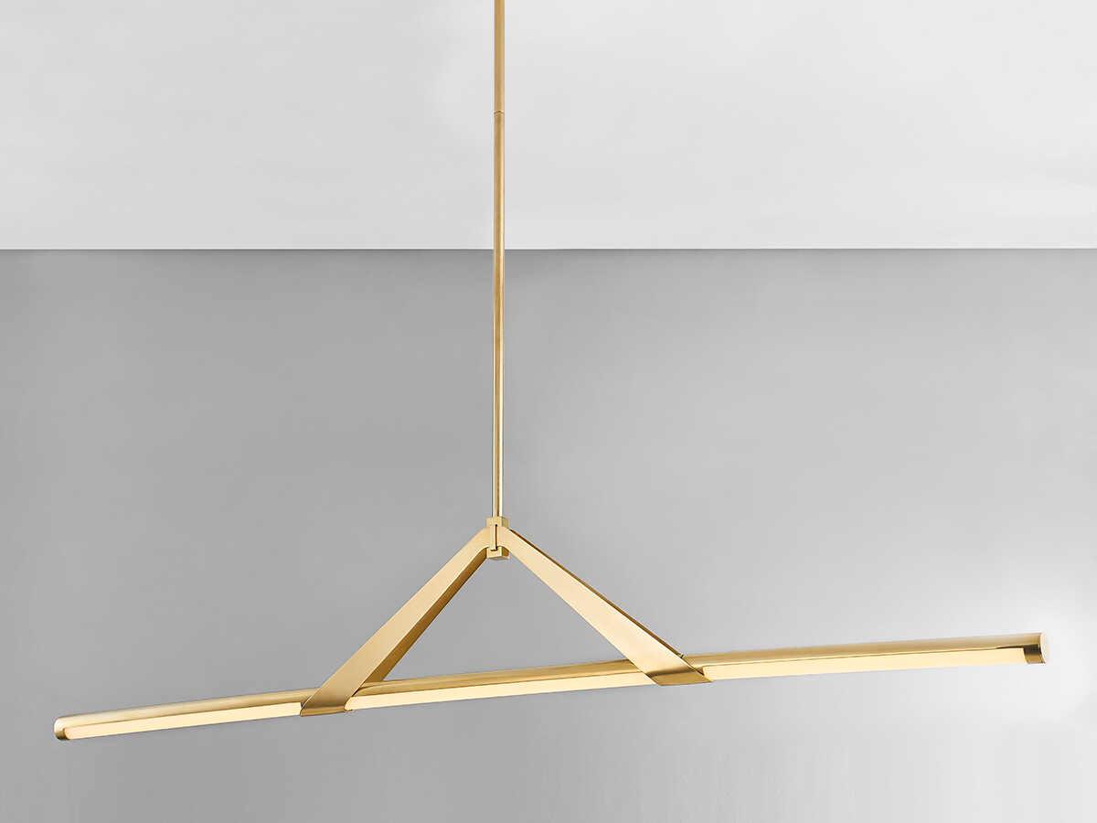 Hudson Valley Jonas 1-Light Aged Brass LED Linear Island Pendant