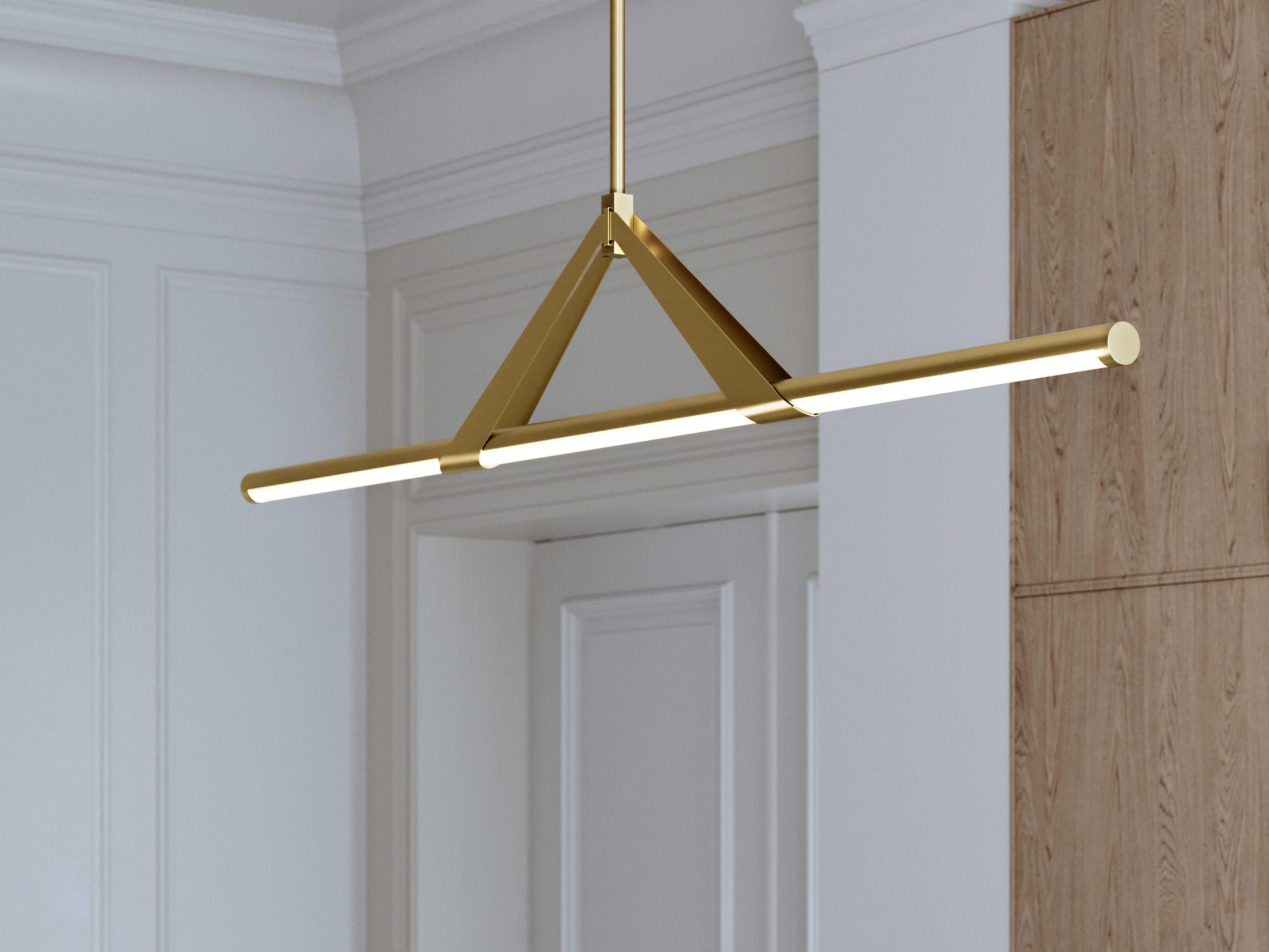 Hudson Valley Jonas 1-Light Aged Brass LED Linear Island Pendant