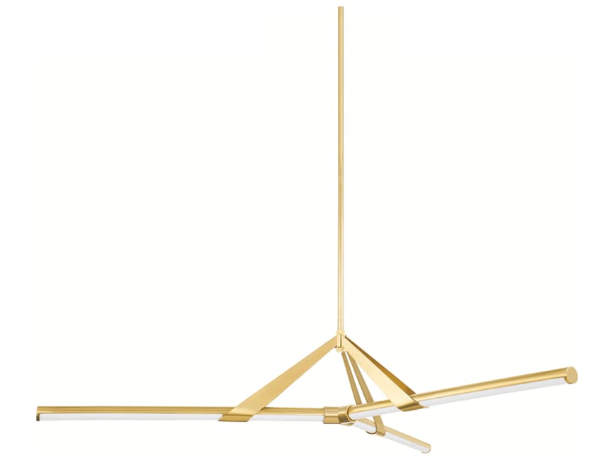 Hudson Valley Jonas 3-Light Aged Brass LED Linear Pendant
