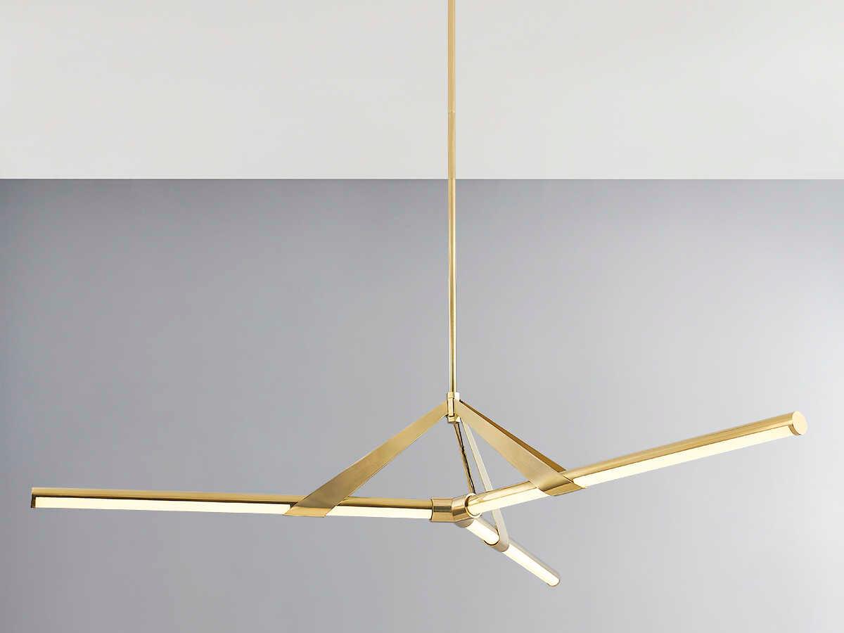 Hudson Valley Jonas 3-Light Aged Brass LED Linear Pendant
