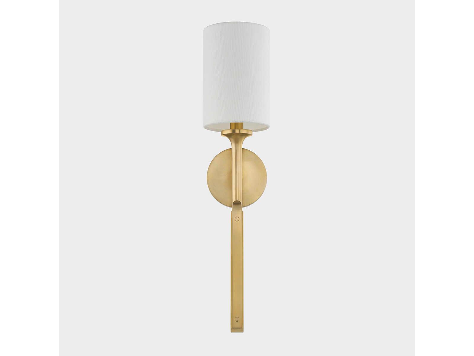 Hudson Valley Brewster 1-Light Aged Brass Wall Sconce