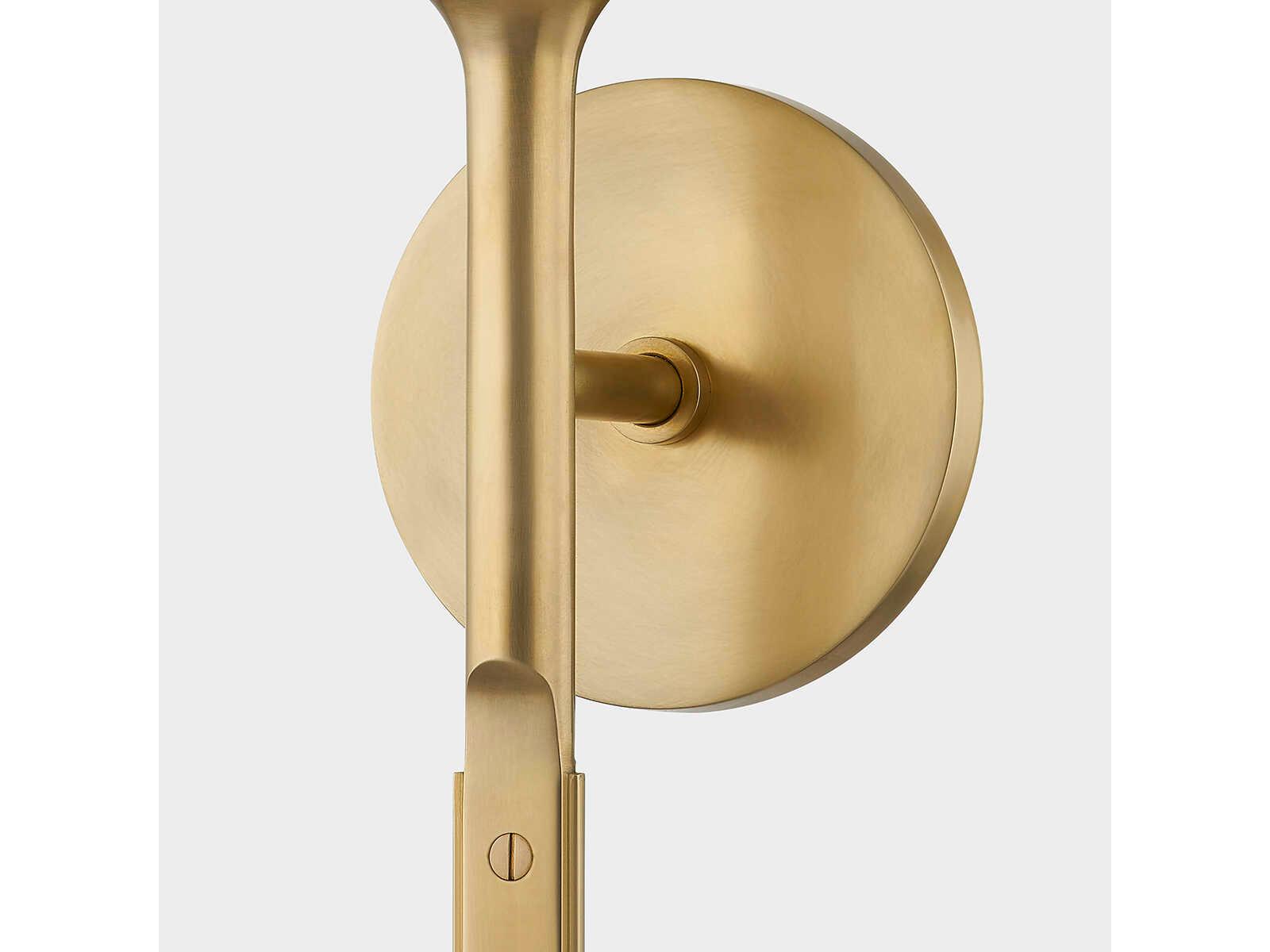 Hudson Valley Brewster 1-Light Aged Brass Wall Sconce