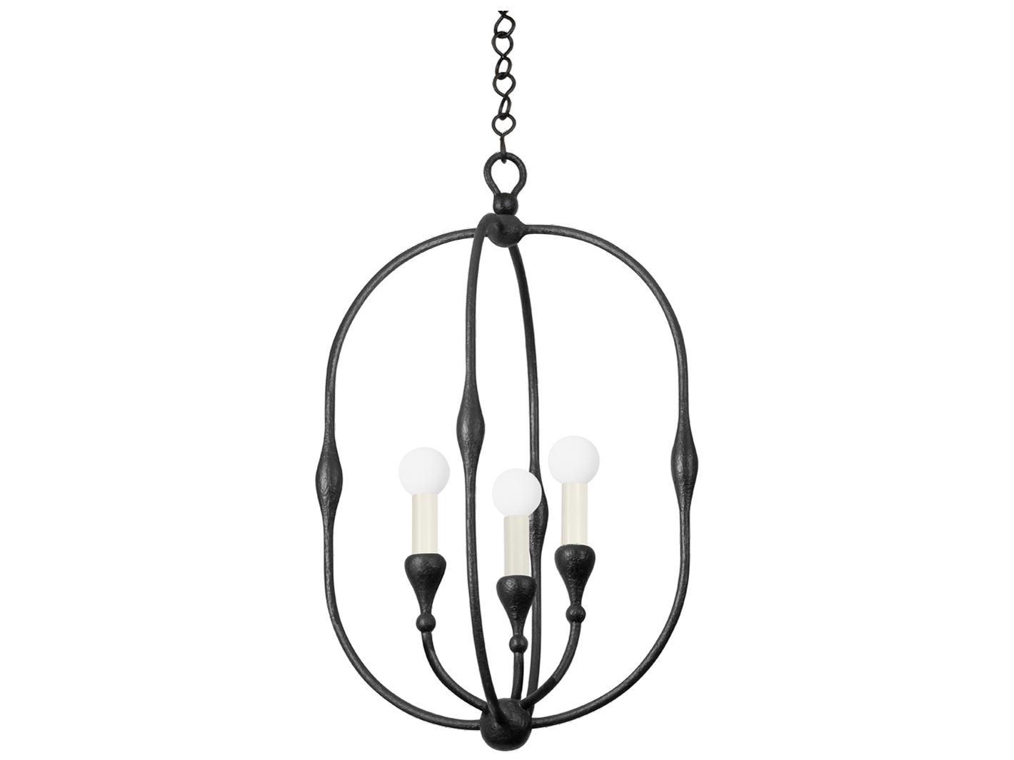 Hudson Valley Baltic 3-Light Aged Iron Black Pendant