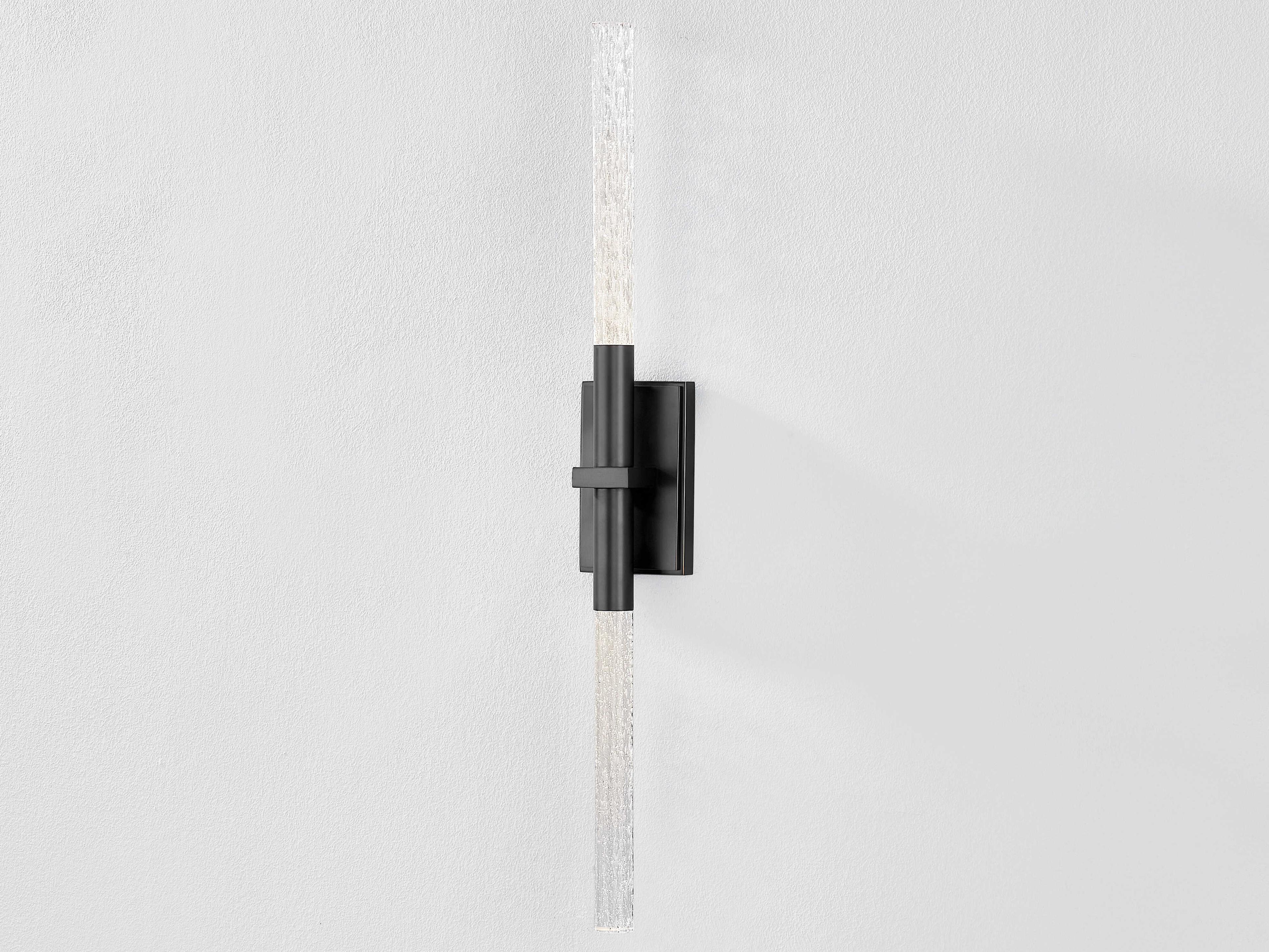 Hudson Valley Millerton 2-Light Black Brass Wall Sconce