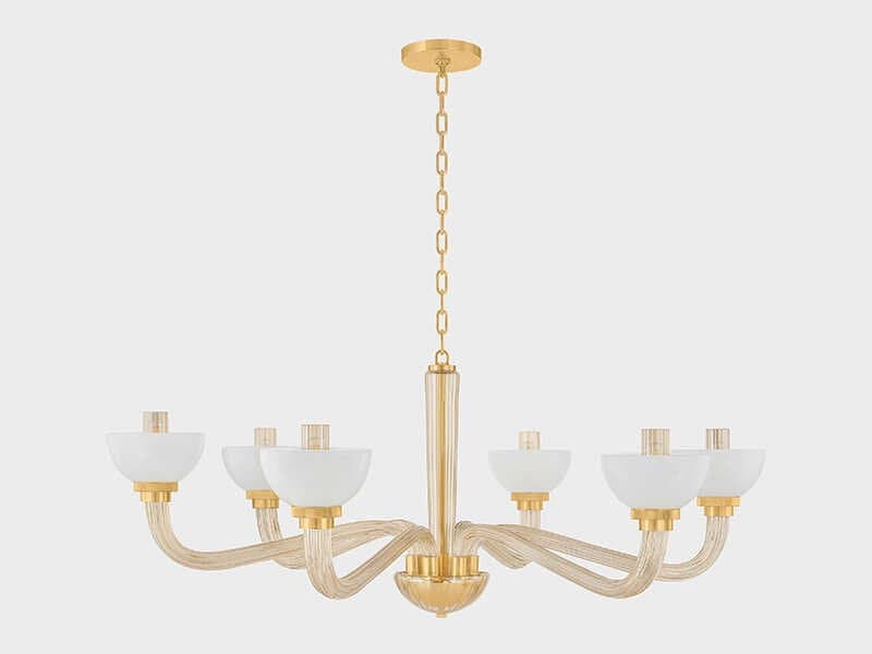 Hudson Valley St. Lawrence 6-Light Aged Brass Chandelier