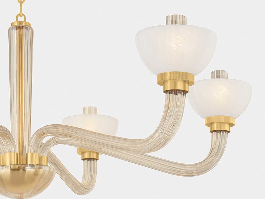 Hudson Valley St. Lawrence 6-Light Aged Brass Chandelier