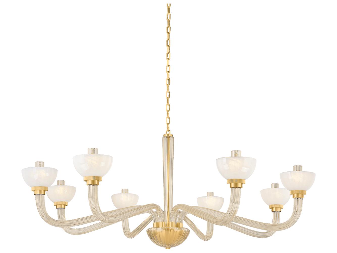 Hudson Valley St. Lawrence 8-Light Aged Brass Chandelier