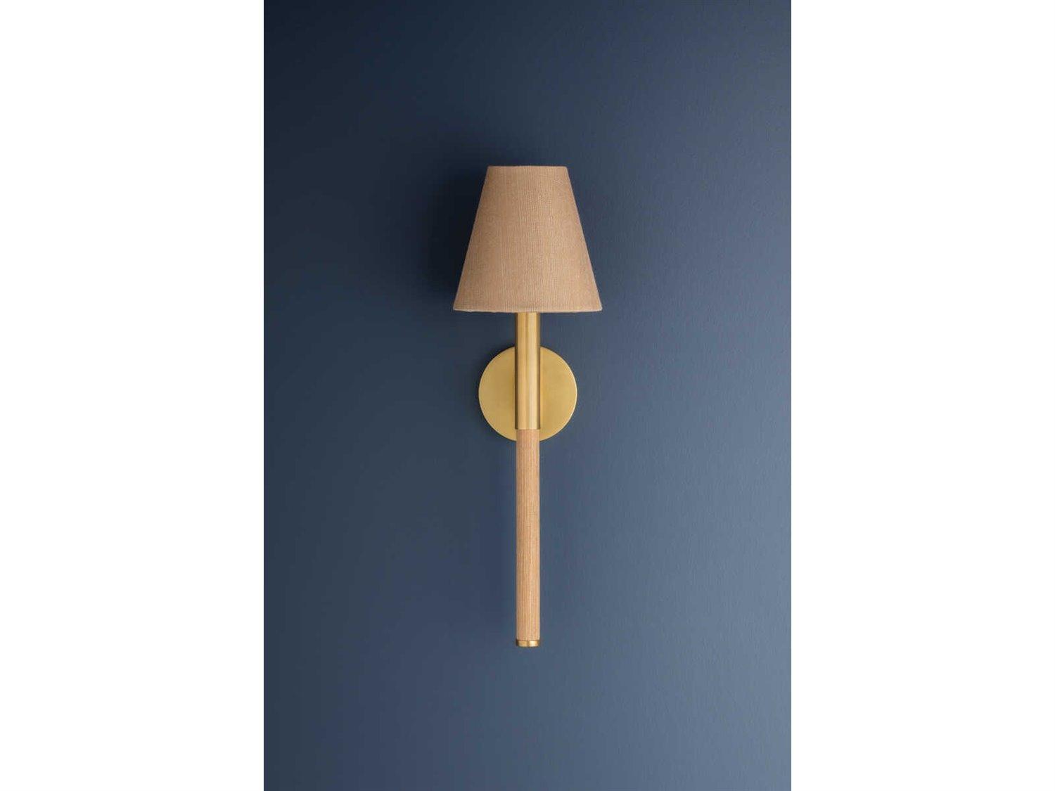 Hudson Valley Lindenwood 1-Light Aged Brass Wall Sconce