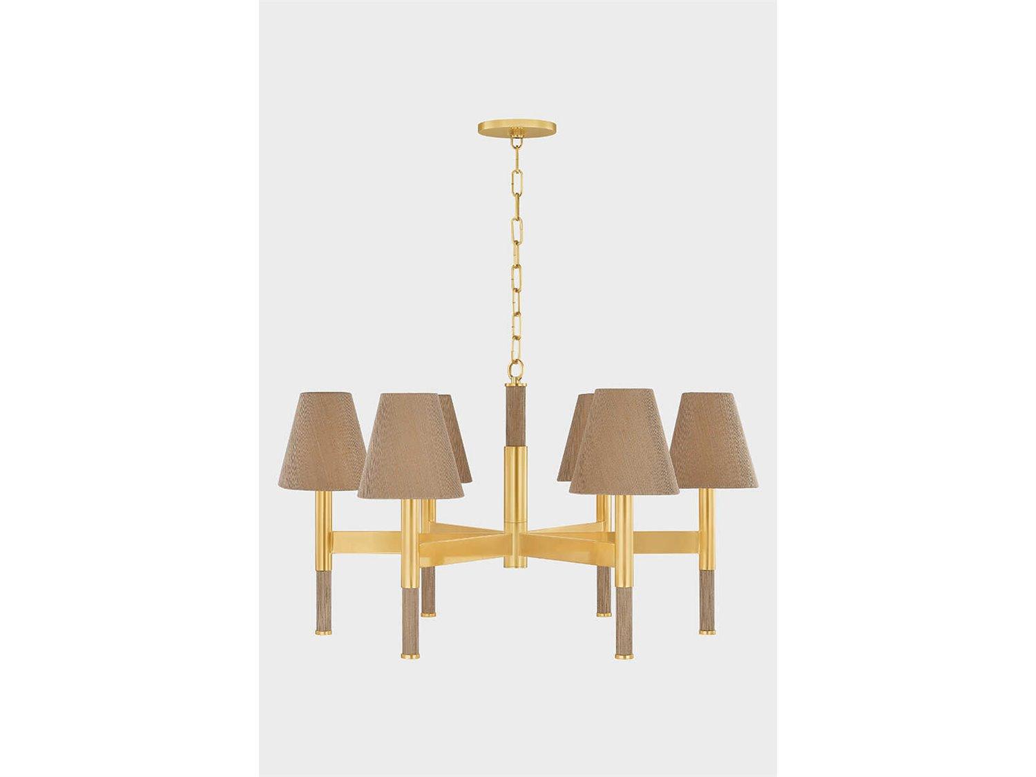 Hudson Valley Lindenwood 6-Light Aged Brass Chandelier