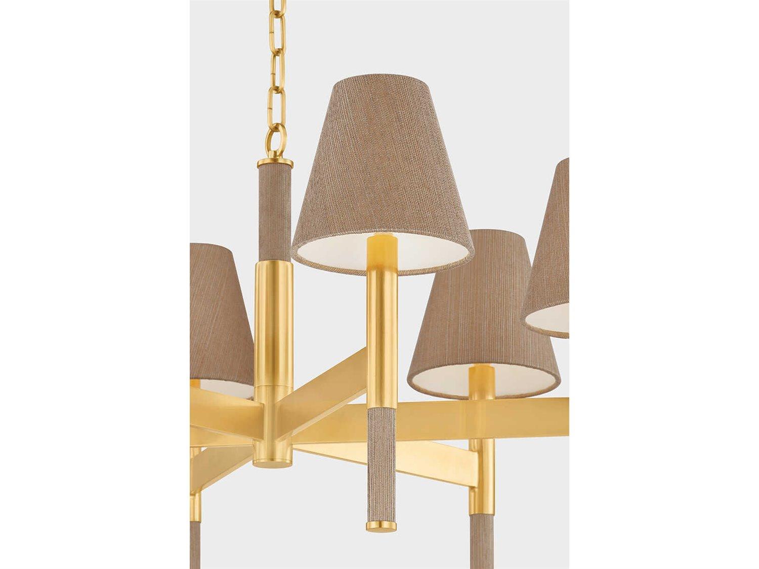 Hudson Valley Lindenwood 6-Light Aged Brass Chandelier