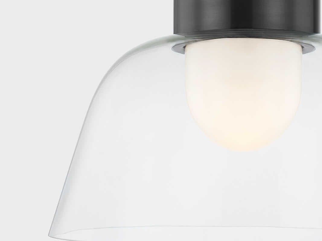 Hudson Valley Lakeside 1-Light Distressed Bronze Bowl Flush Mount