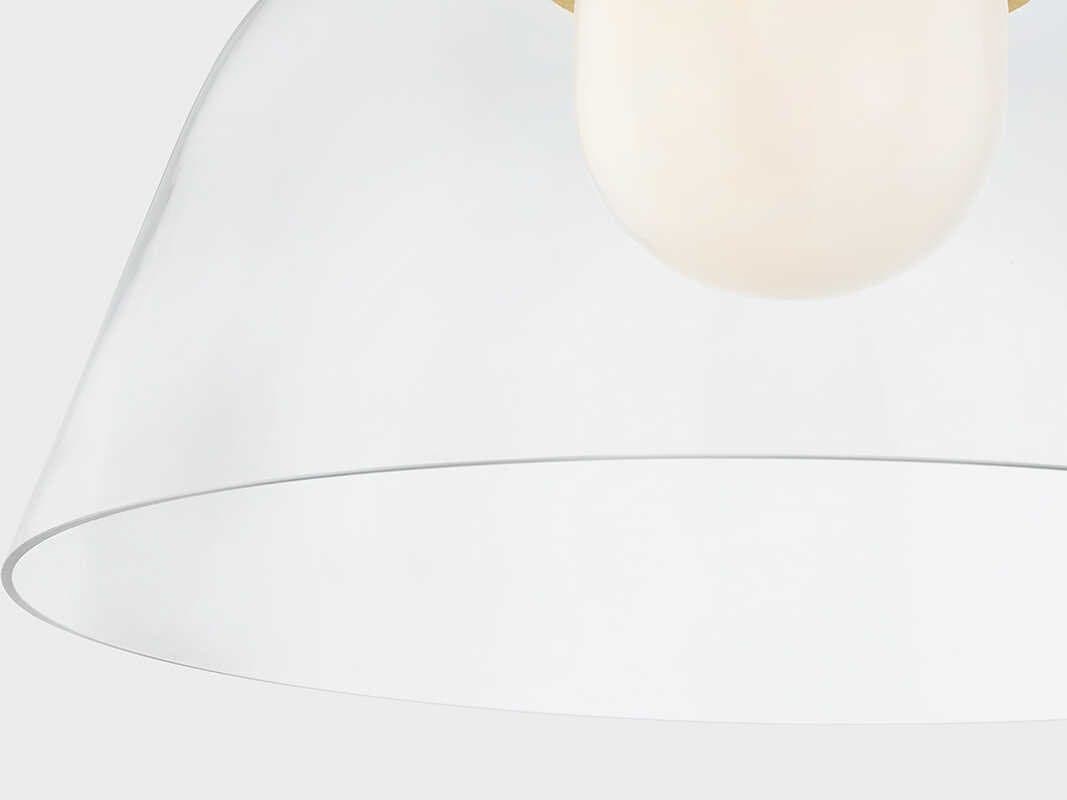 Hudson Valley Lakeside 1-Light Aged Brass Bowl Flush Mount