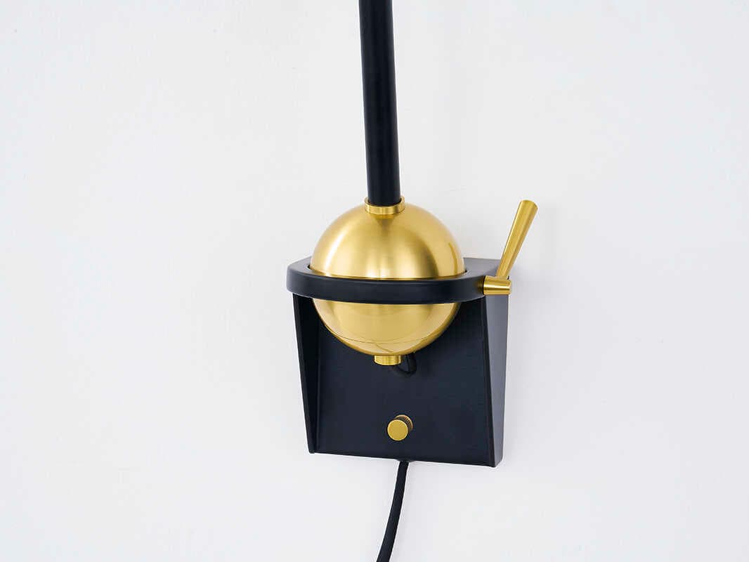 Hudson Valley Winsted 1-Light Aged Brass Soft Black Swing Wall Sconce