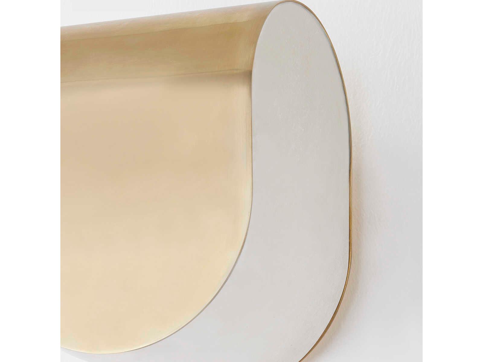 Hudson Valley Briarwood 1-Light Aged Brass Glass LED Wall Sconce