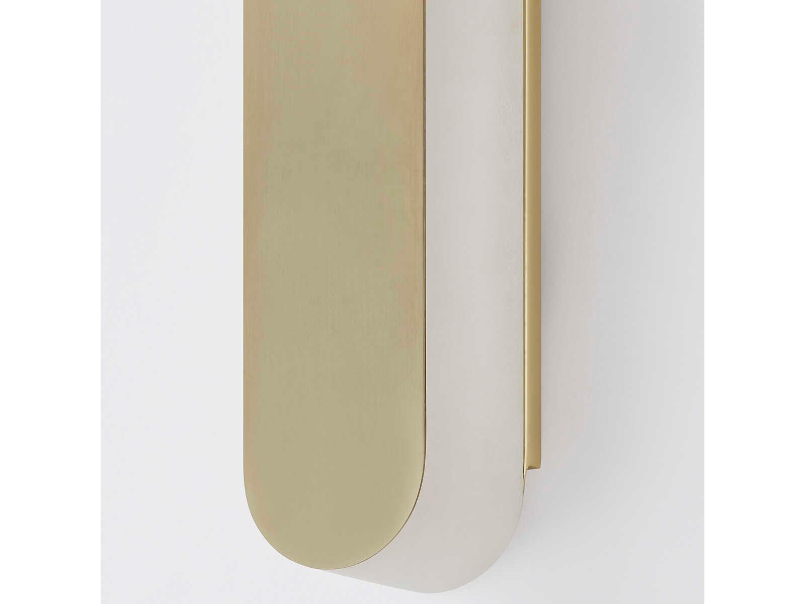 Hudson Valley Briarwood 2-Light Aged Brass Glass LED Wall Sconce