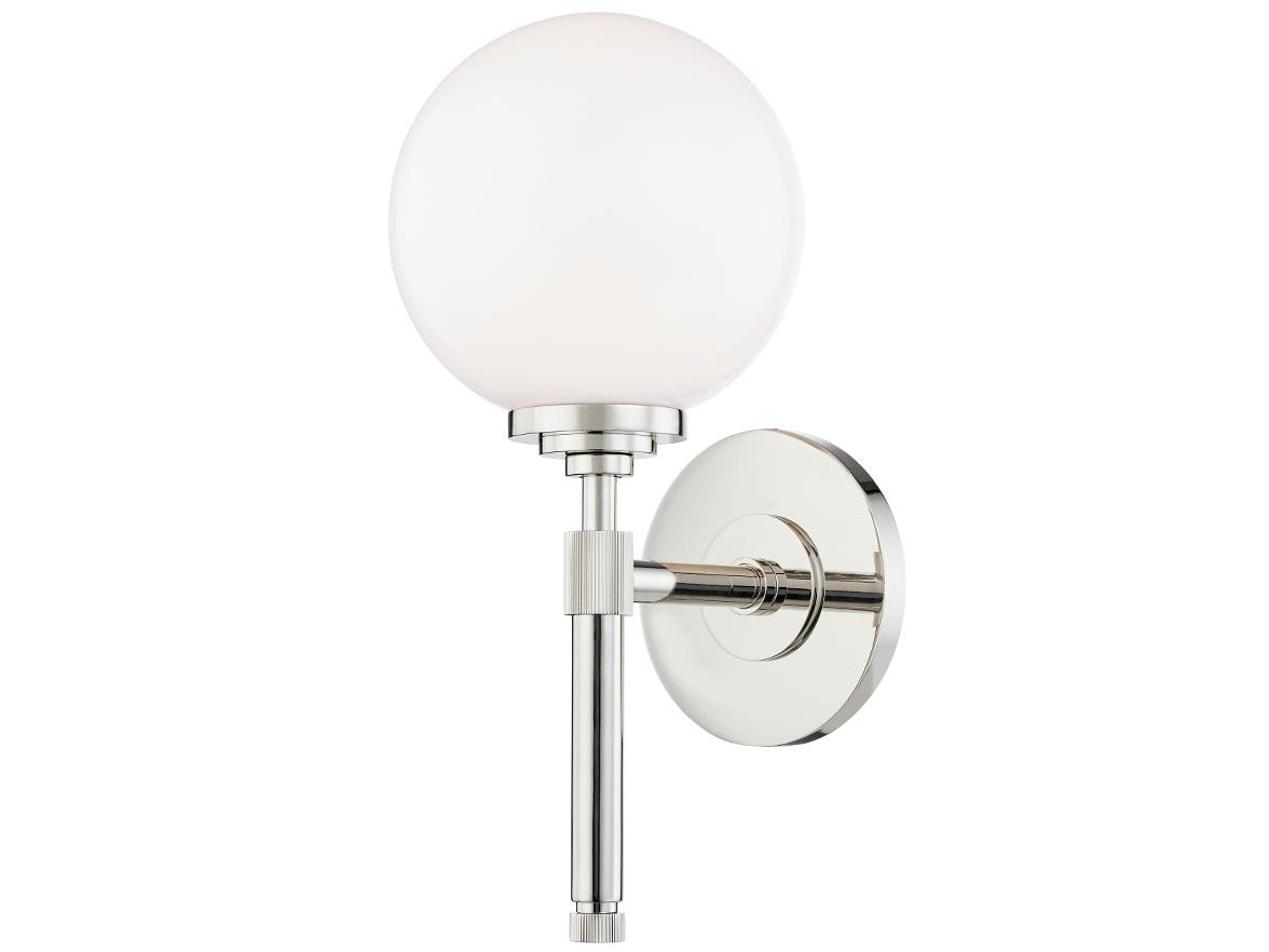 Hudson Valley Bowery 1-Light Polished Nickel Wall Sconce