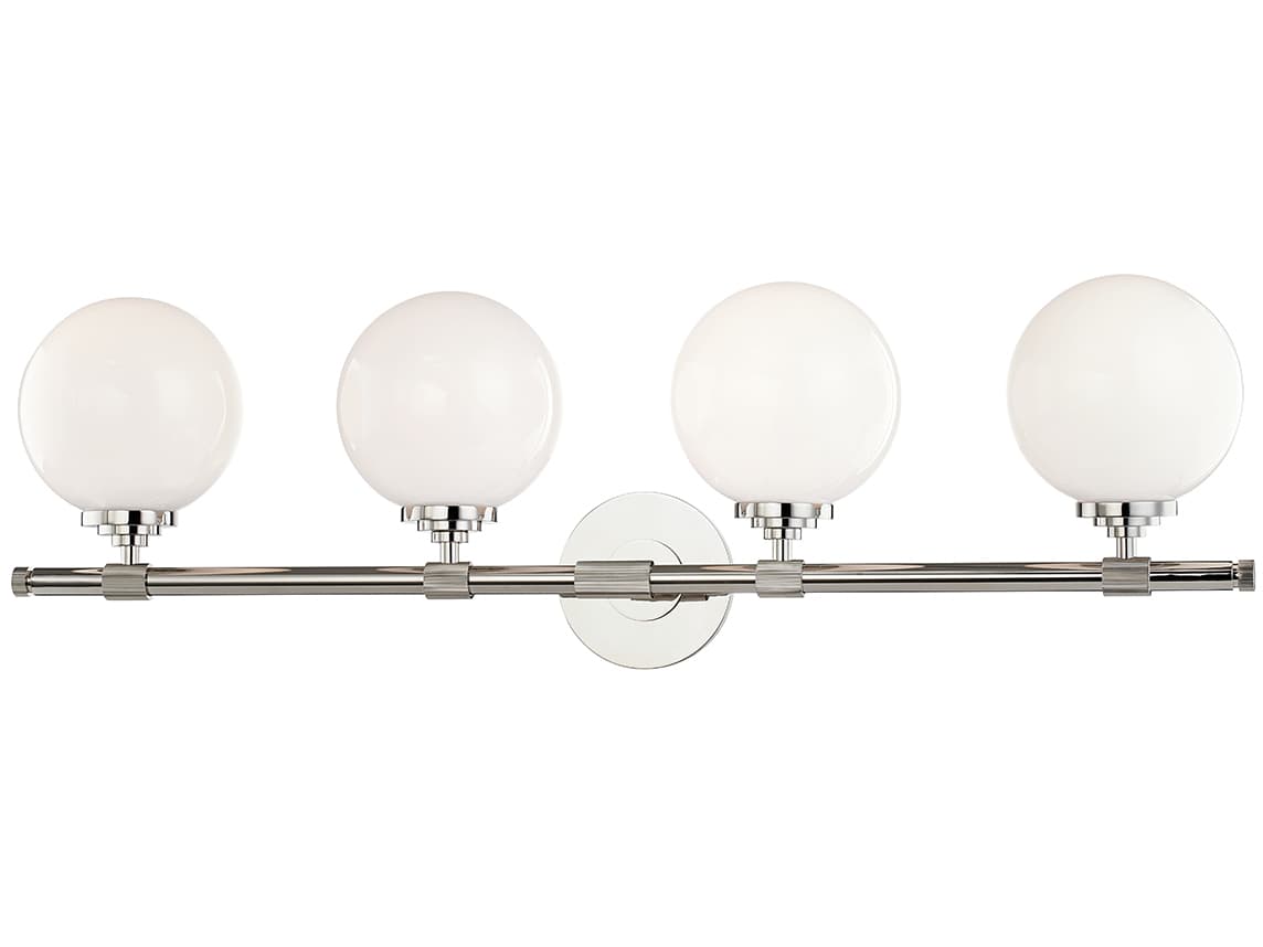 Hudson Valley Bowery 4-Light Polished Nickel Vanity Light