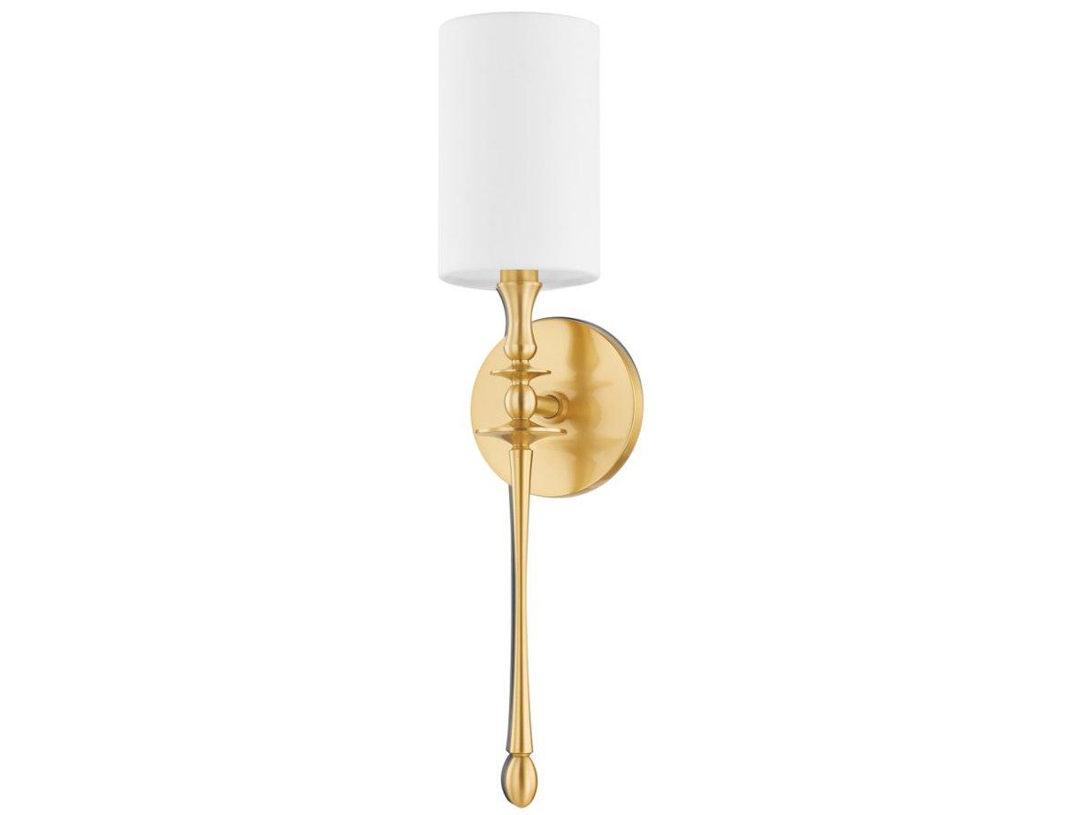 Hudson Valley Guilford 1-Light Aged Brass Wall Sconce