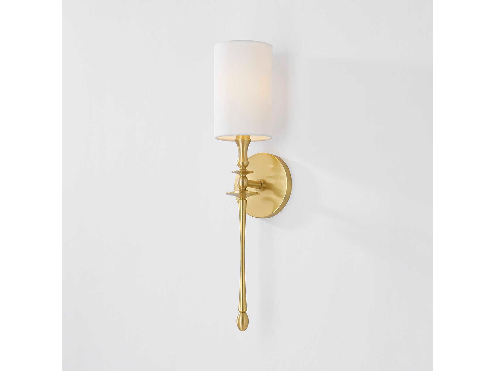 Hudson Valley Guilford 1-Light Aged Brass Wall Sconce