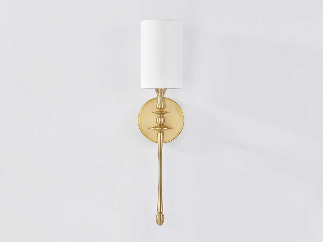 Hudson Valley Guilford 1-Light Aged Brass Wall Sconce