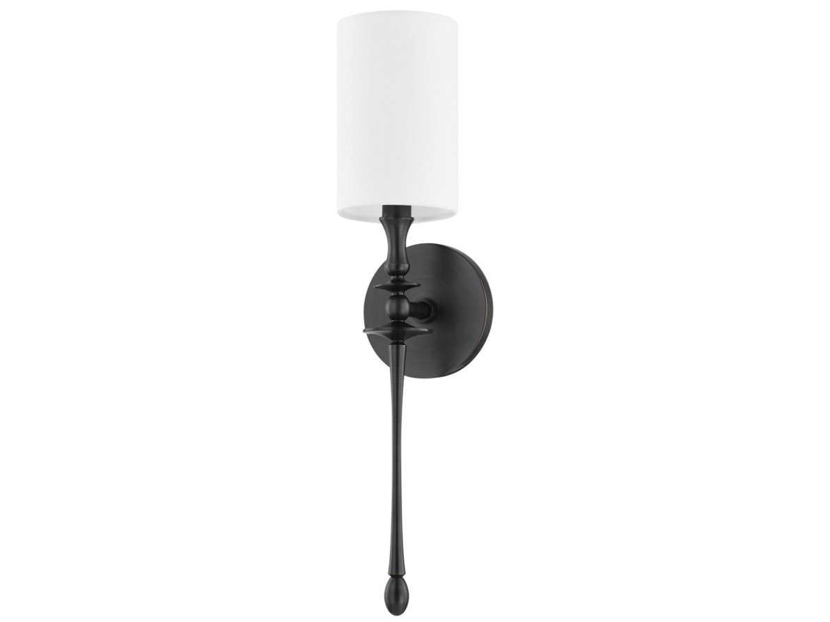 Hudson Valley Guilford 1-Light Distressed Bronze Black Wall Sconce