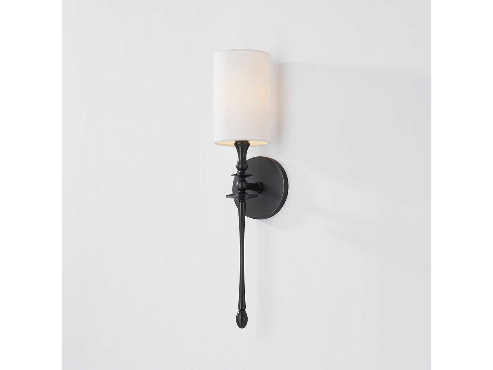 Hudson Valley Guilford 1-Light Distressed Bronze Black Wall Sconce
