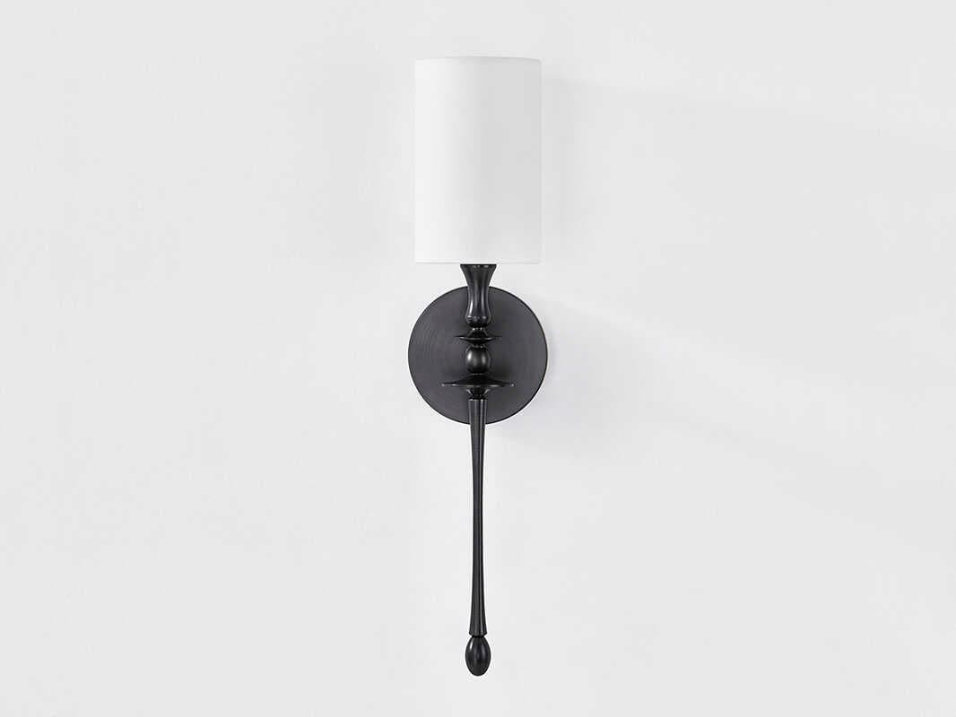 Hudson Valley Guilford 1-Light Distressed Bronze Black Wall Sconce