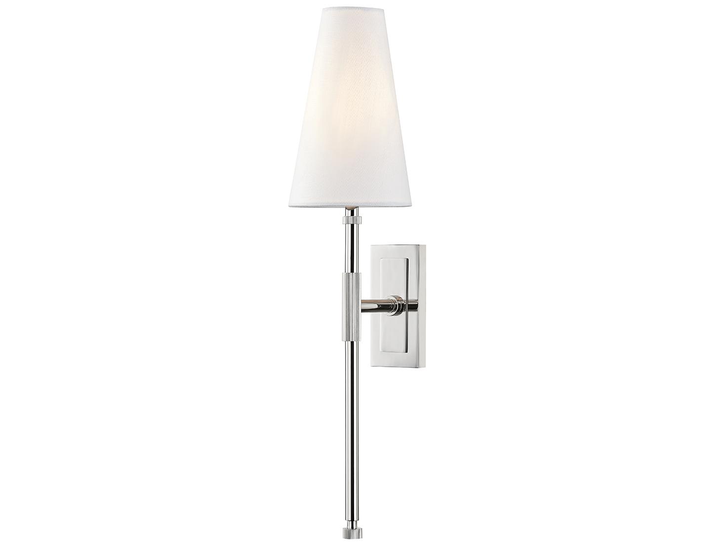 Hudson Valley Bowery 1-Light Polished Nickel Wall Sconce