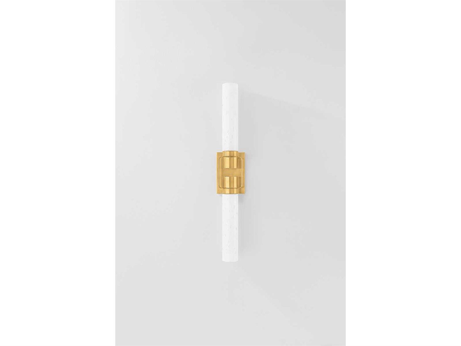 Hudson Valley Glen Oaks 2-Light Aged Brass Wall Sconce