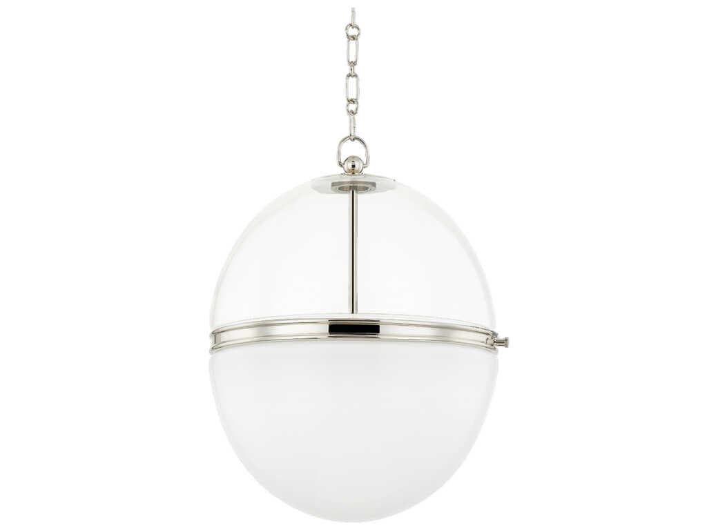 Hudson Valley Donnell 1-Light Polished Nickel Glass Globe Pendant