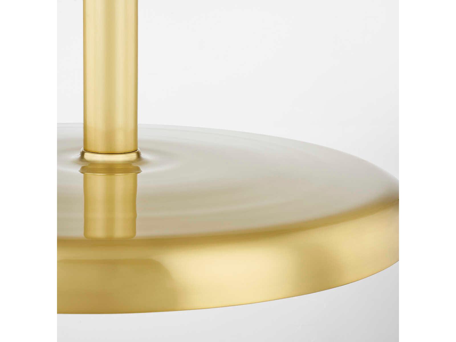 Hudson Valley Reynolds 1-Light Aged Brass Glass LED Round Pendant